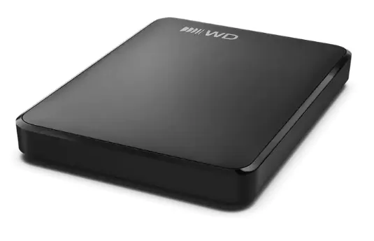 Western Digital WD Elements USB-C 2 TB extern HDD, grafitsvart