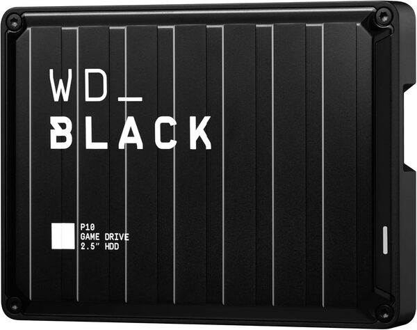 Western Digital WD_BLACK P10 Game Drive for PlayStation 6TB External HDD, Black / White