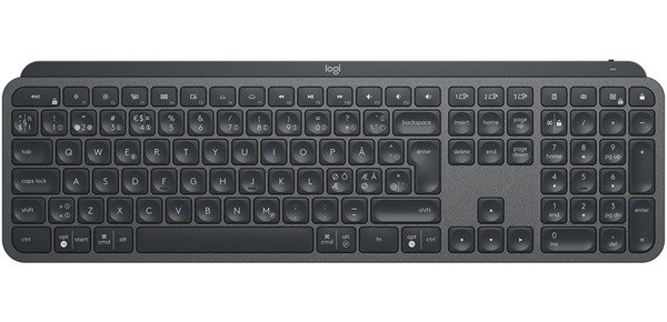 Logitech MX Keys -langaton n&auml;pp&auml;imist&ouml;, grafiitti