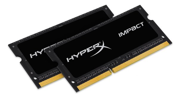 Kingston 8GB (2x4GB) HyperX Impact, DDR3L 1600MHz - Black