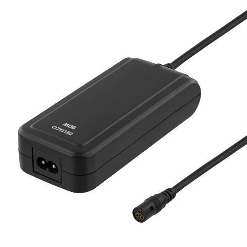 DELTACO laturi kannettavalle autom j&auml;nnite, 15-19,5V, 90W, 8 eri,USB