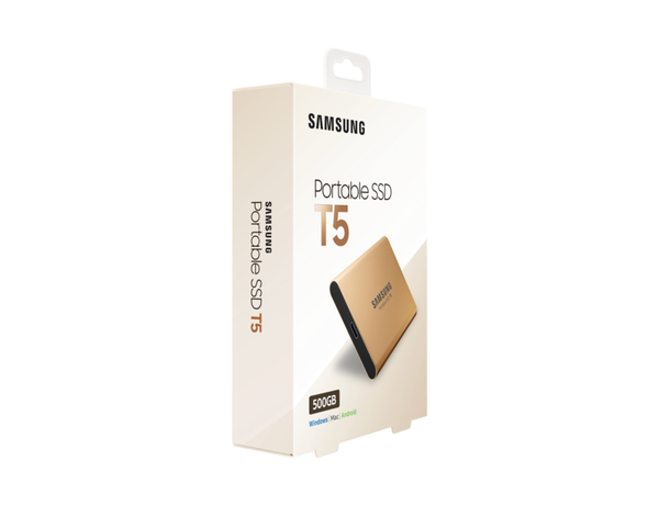 Samsung T5 500GB - External SSD, Gold