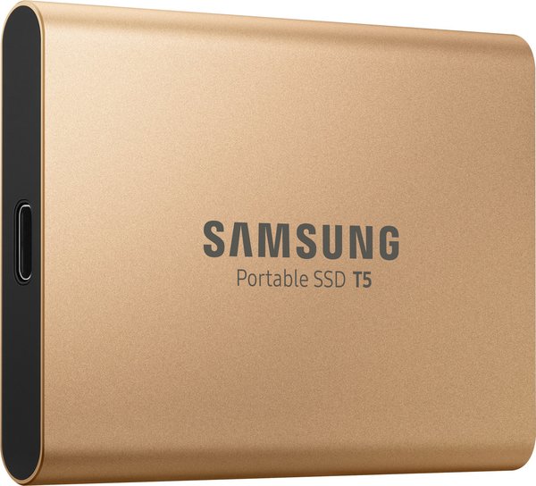 Samsung T5 1TB - External SSD, Gold
