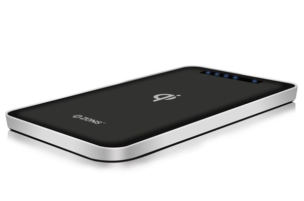 ZENS Virtapankki QI Langaton 4500mAh sis.rak. akku USB liit&auml;nt&auml; Musta