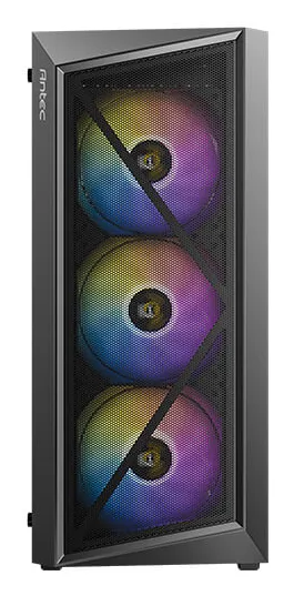 Antec AX67 ARGB Midi-Tower Case with window and RGB lighting, Black