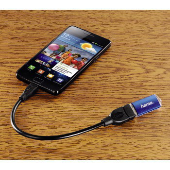 Hama  OTG USB-A - Micro-USB B - cable, 15 cm, Black