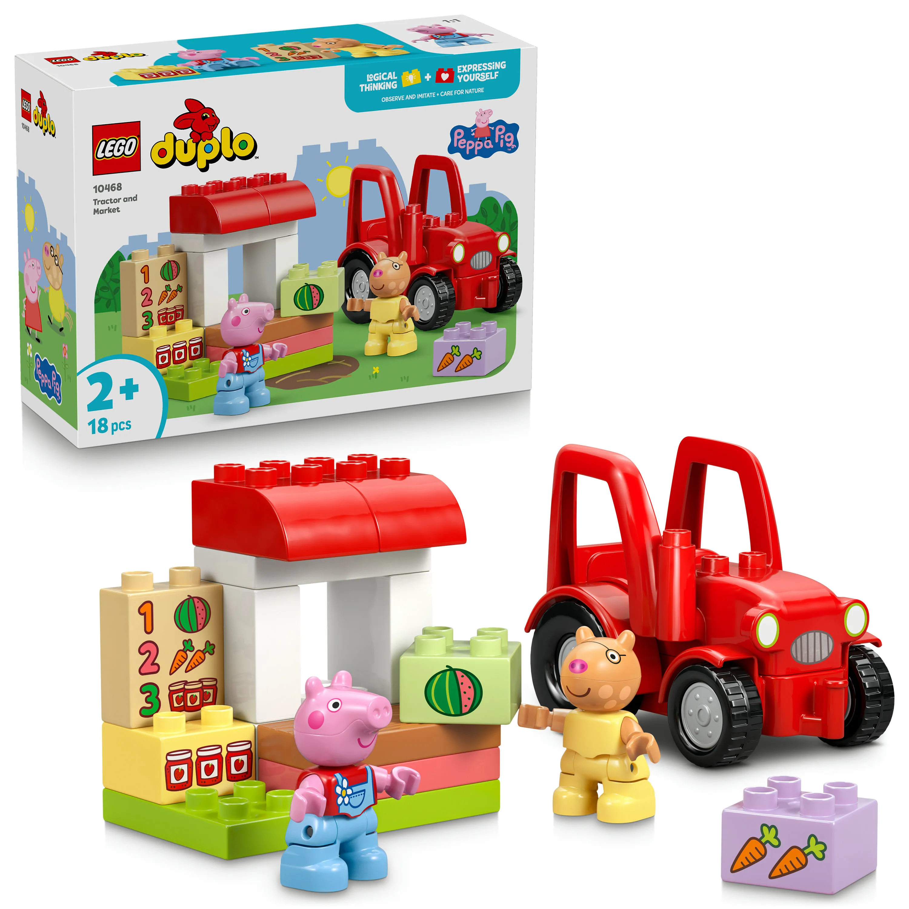 LEGO DUPLO Peppa Pig Tractor and Market Stall 10468
