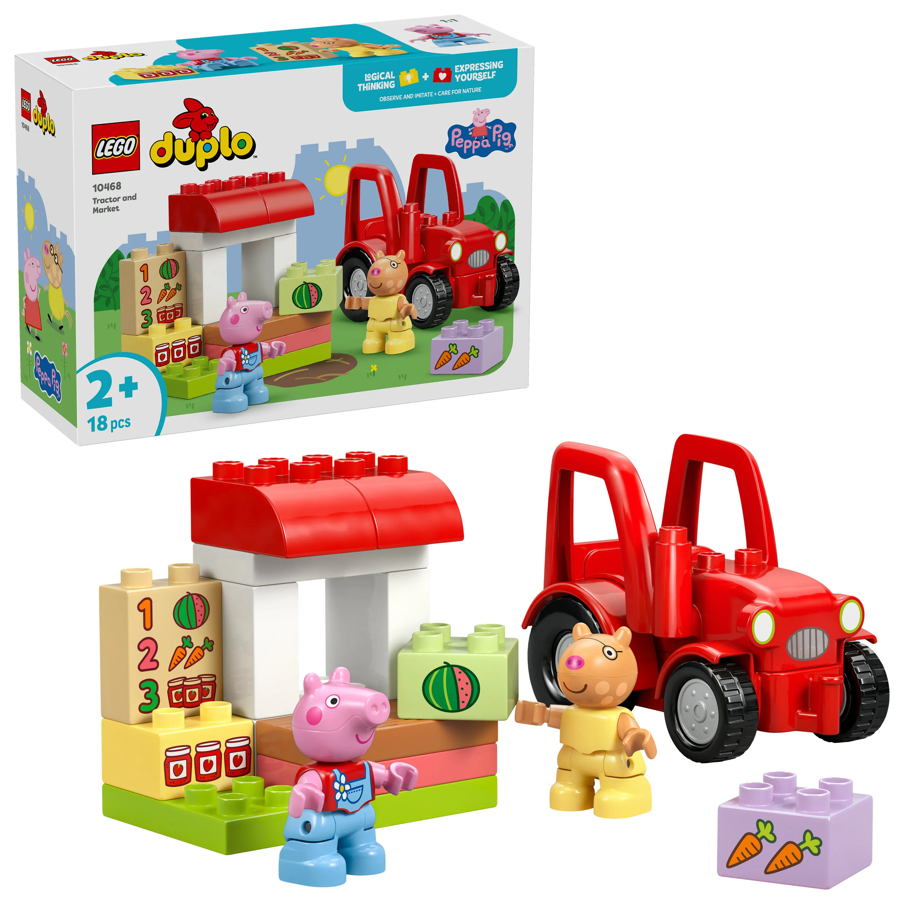 LEGO DUPLO Peppa Pig Tractor and Market Stall 10468