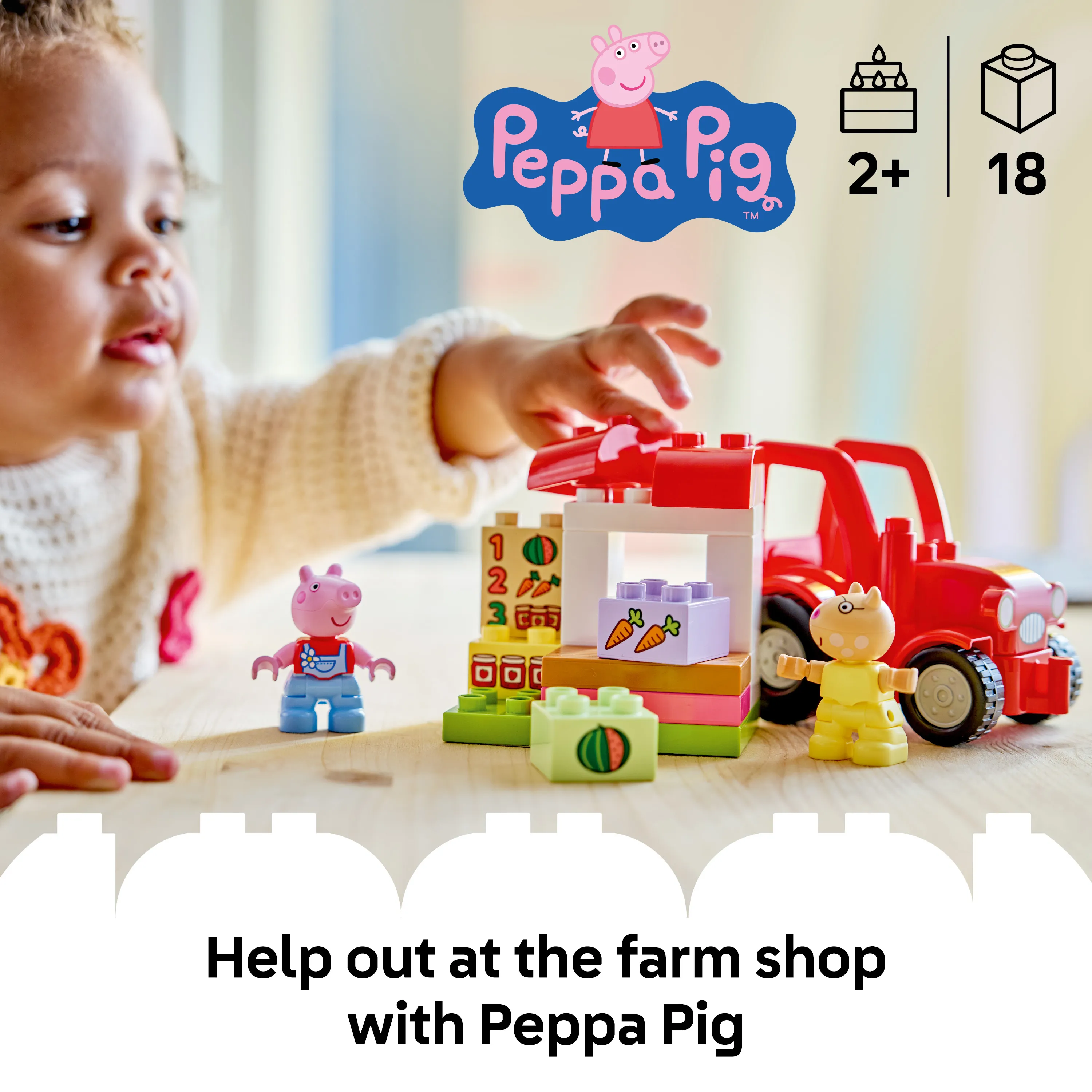 LEGO DUPLO Peppa Pig Tractor and Market Stall 10468