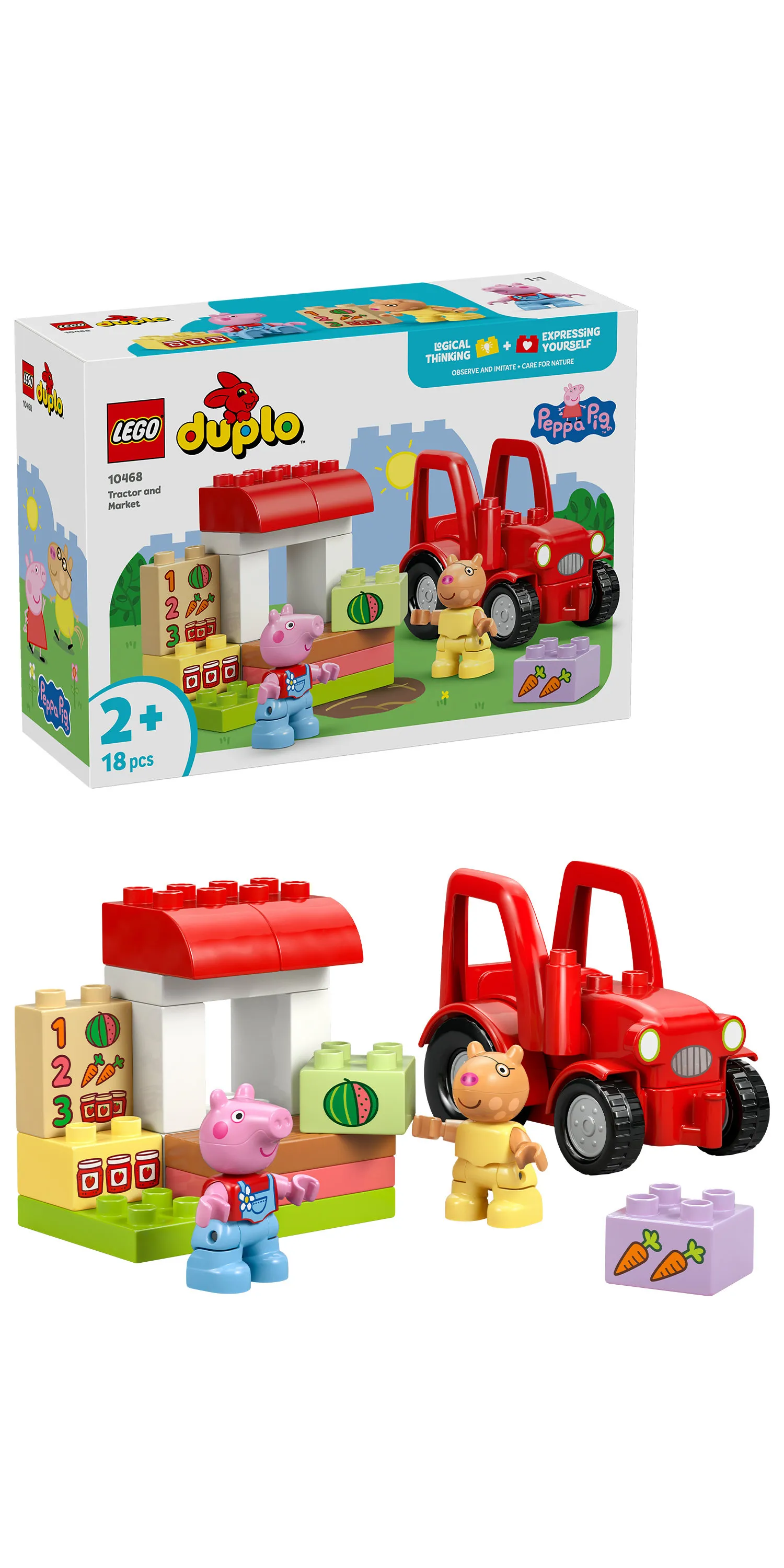 LEGO DUPLO Peppa Pig Tractor and Market Stall 10468