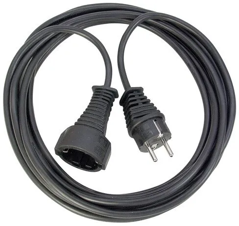 Brennenstuhl grounded extension cable, IP20, 25m, Black