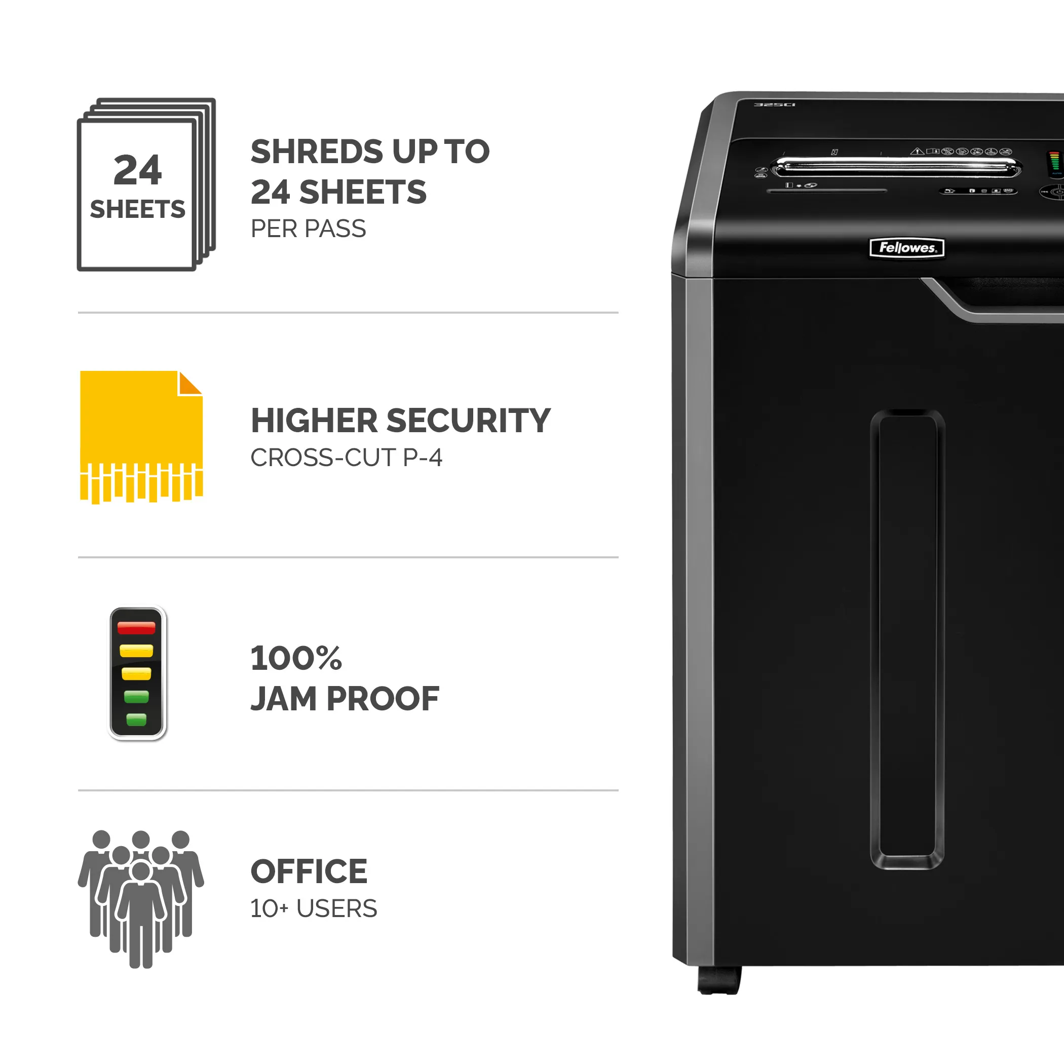 FELLOWES 325CI CROSS CUT SHREDDER 230V - EU