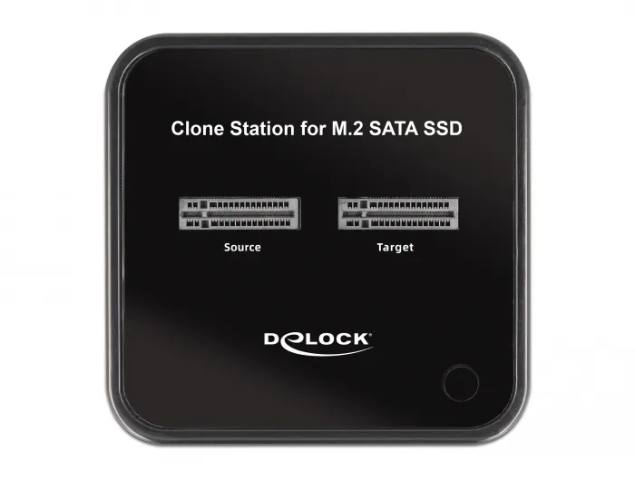 Delock M.2 Docking Station for 2 x M.2 SATA SSD with Clone function
