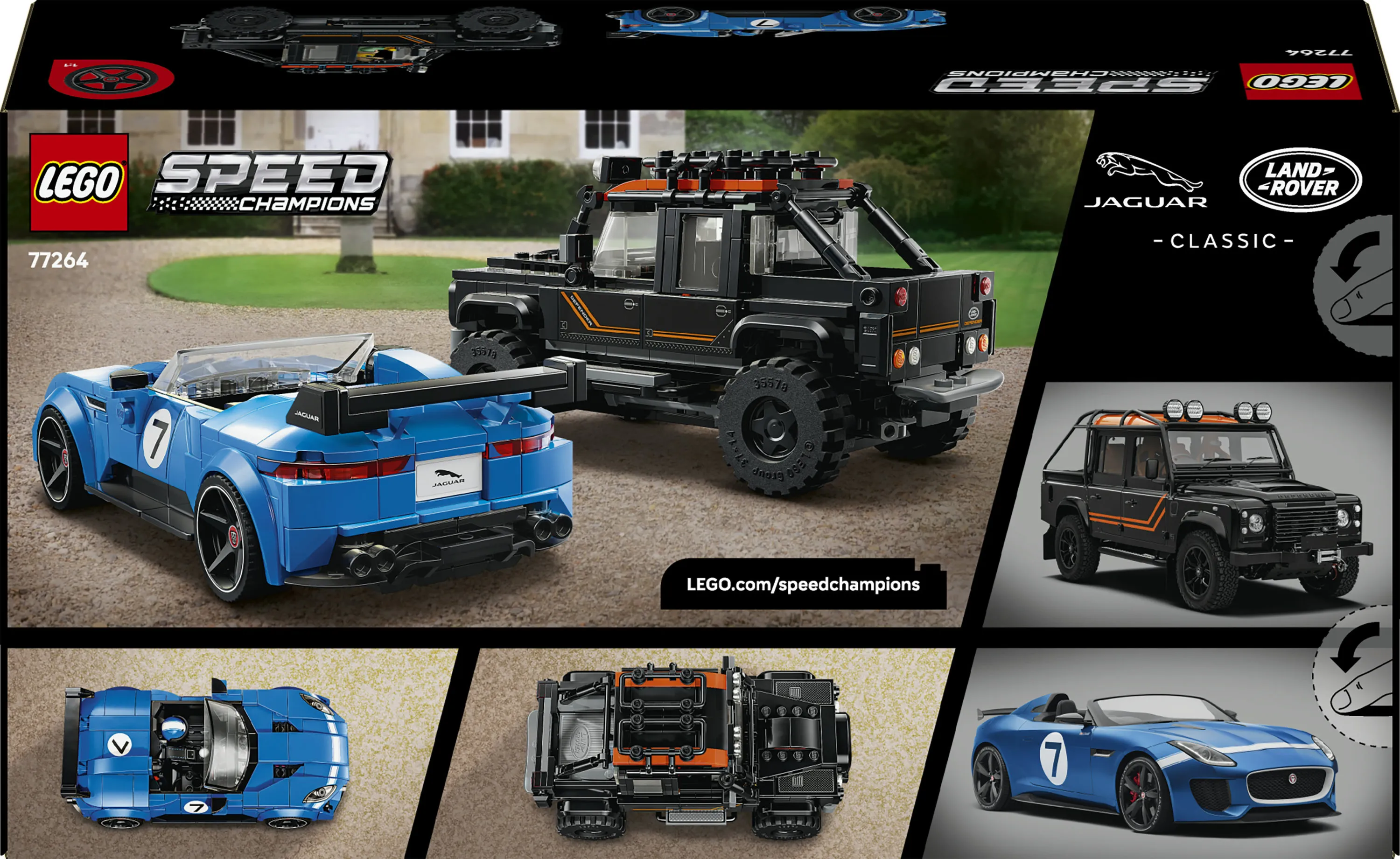 LEGO Speed Champions Jaguar Project 7 ja Land Rover Defender 77264