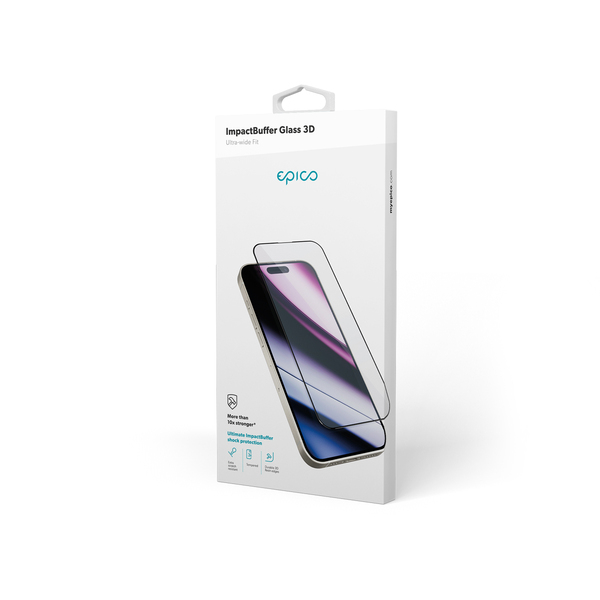 Epico ImpactBuffer Glass 3D for iPhone 16 - Screen glass