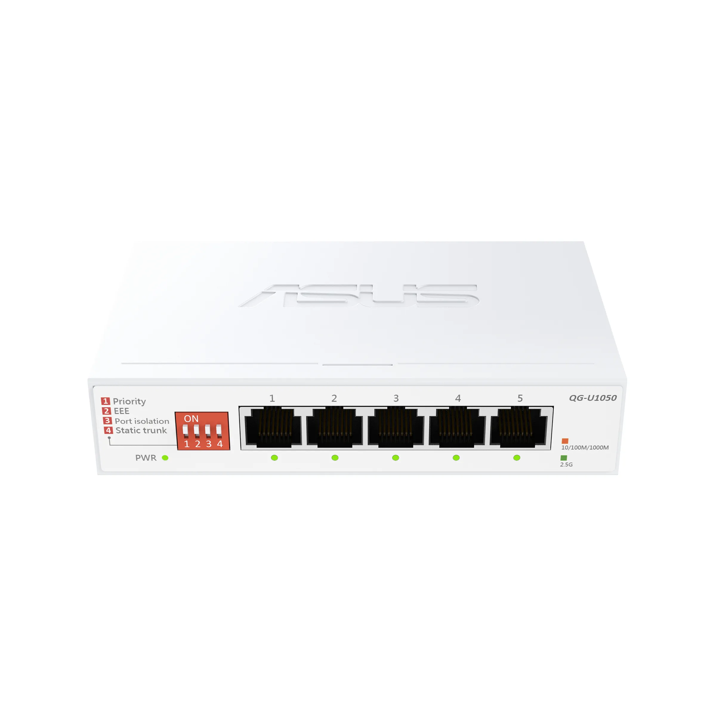 ASUS QG-U1050 - 5-port 2.5G Unmanaged Network Switch, White