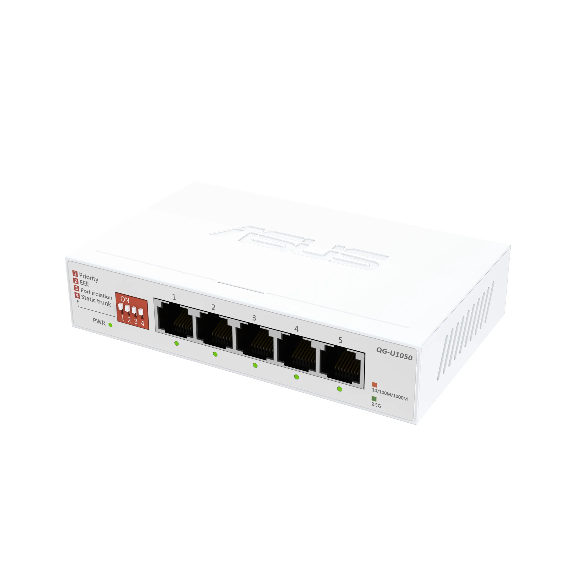ASUS QG-U1050 - 5-port 2.5G Unmanaged Network Switch, White