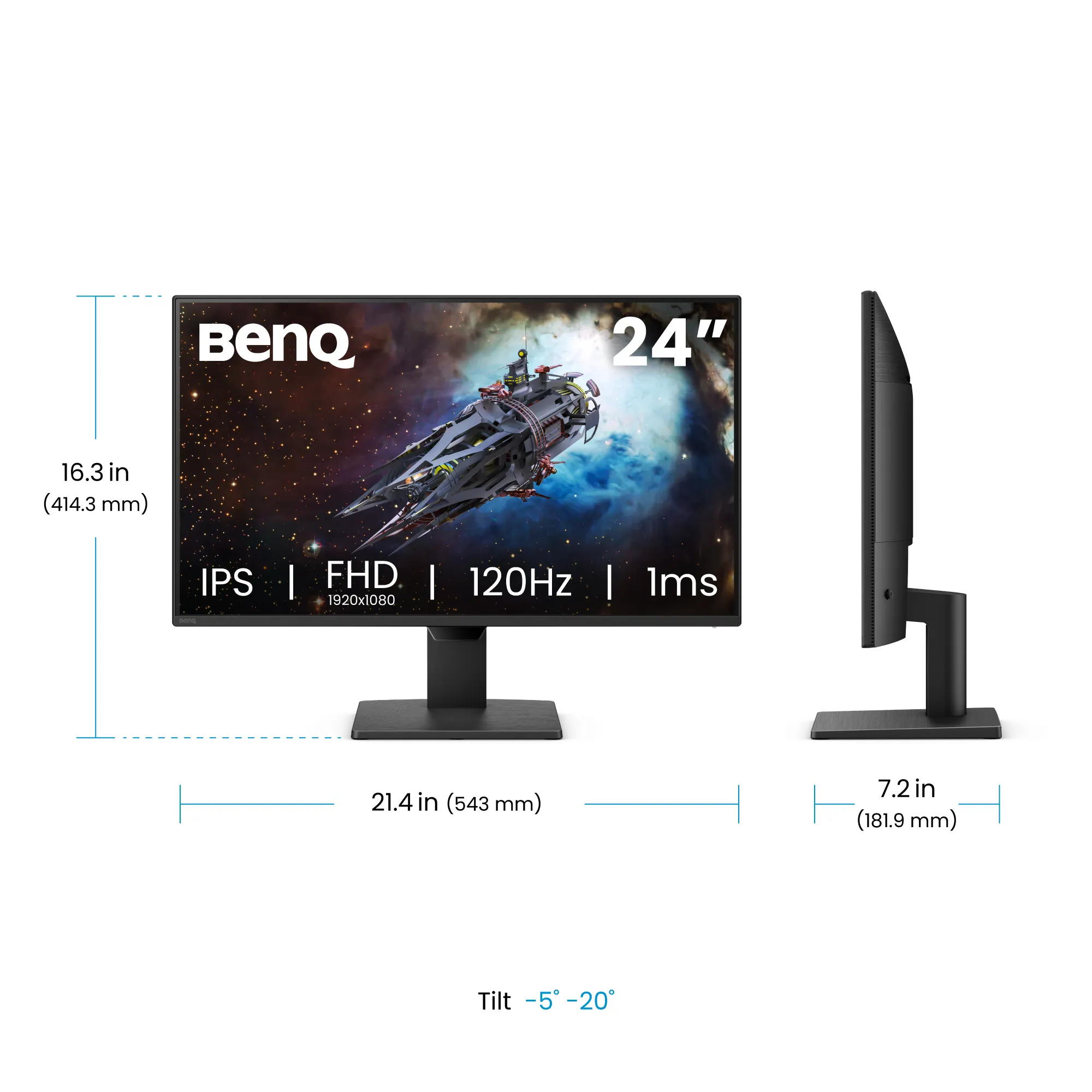 BenQ GW2490P 24" Full HD, IPS Monitor with 120 Hz
