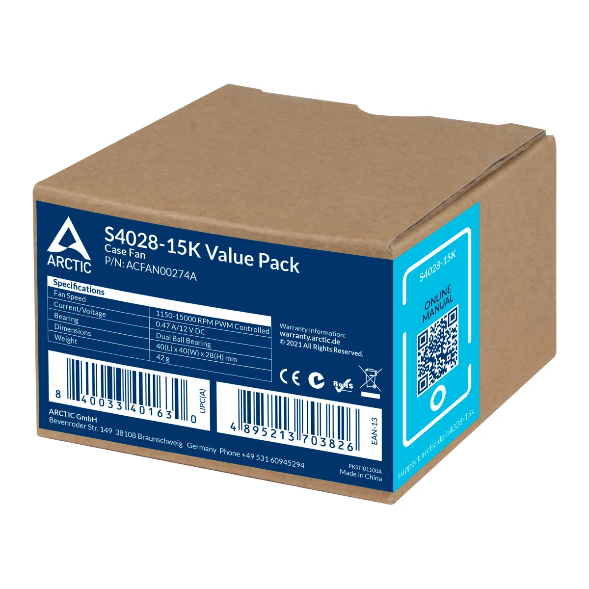 Arctic S4028-6K - 40 Mm -serveri tuuletin