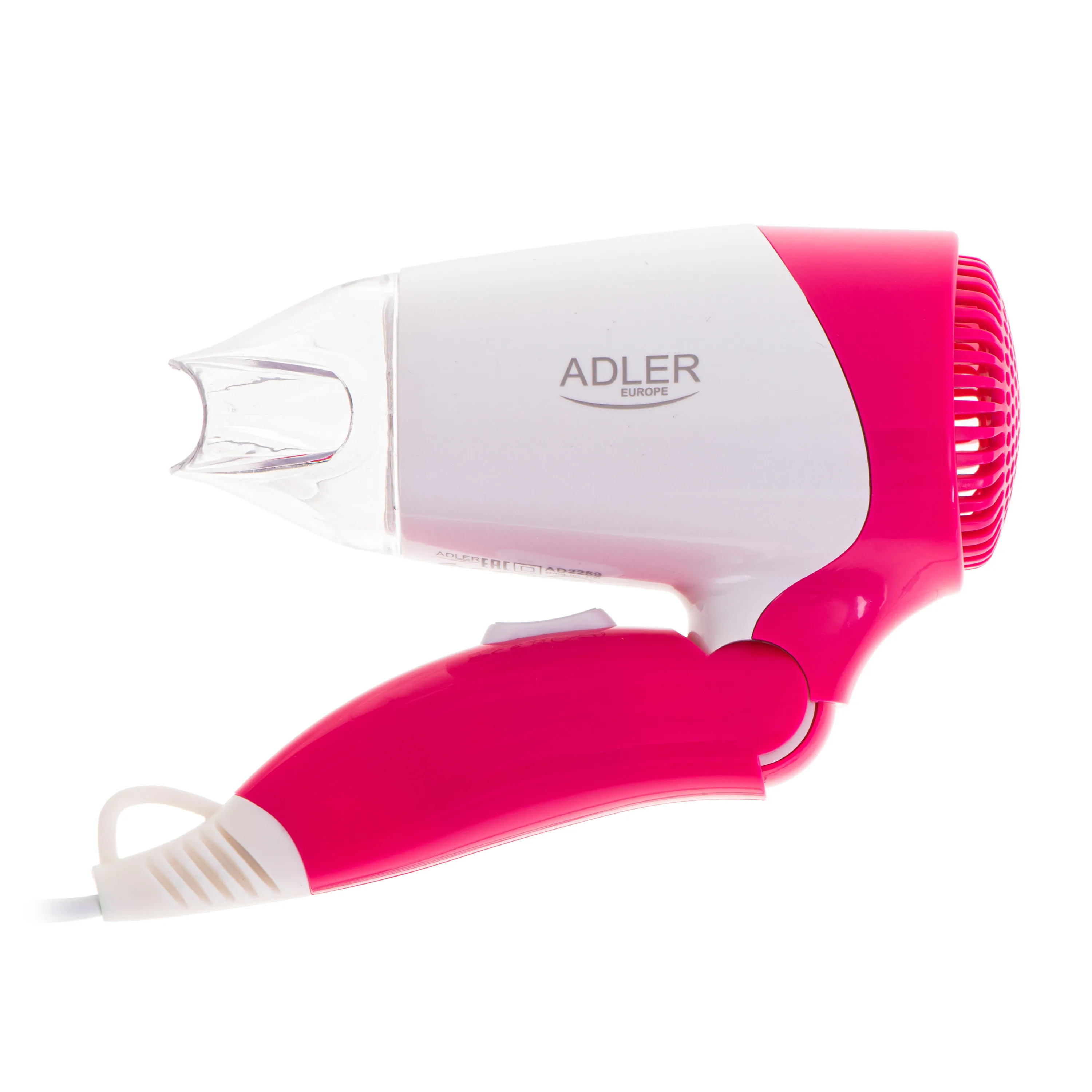ADLER AD 2259 1200W Hair Dryer, Pink/White