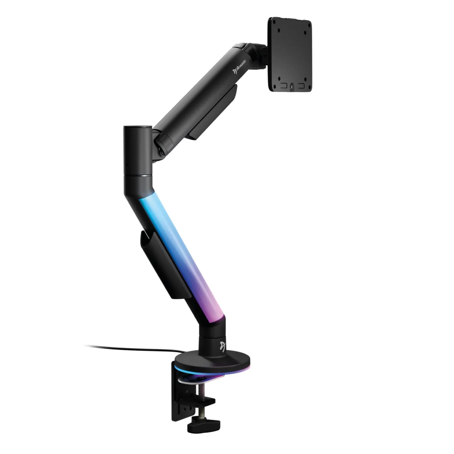 AROZZI Alzare RGB kaasujousellinen p&ouml;yt&auml;kiinnitteinen n&auml;ytt&ouml;teline - musta