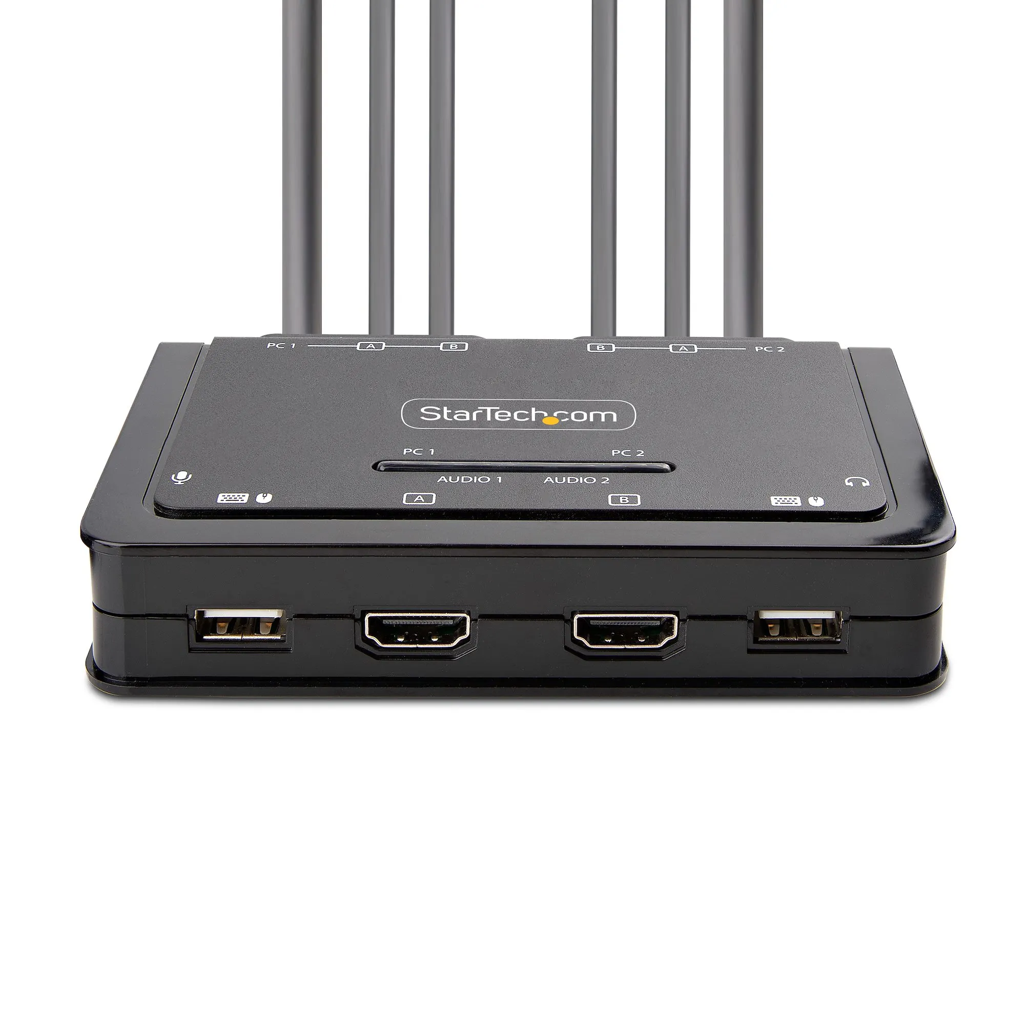 2-Port Dual-Monitor Cable KVM Switch