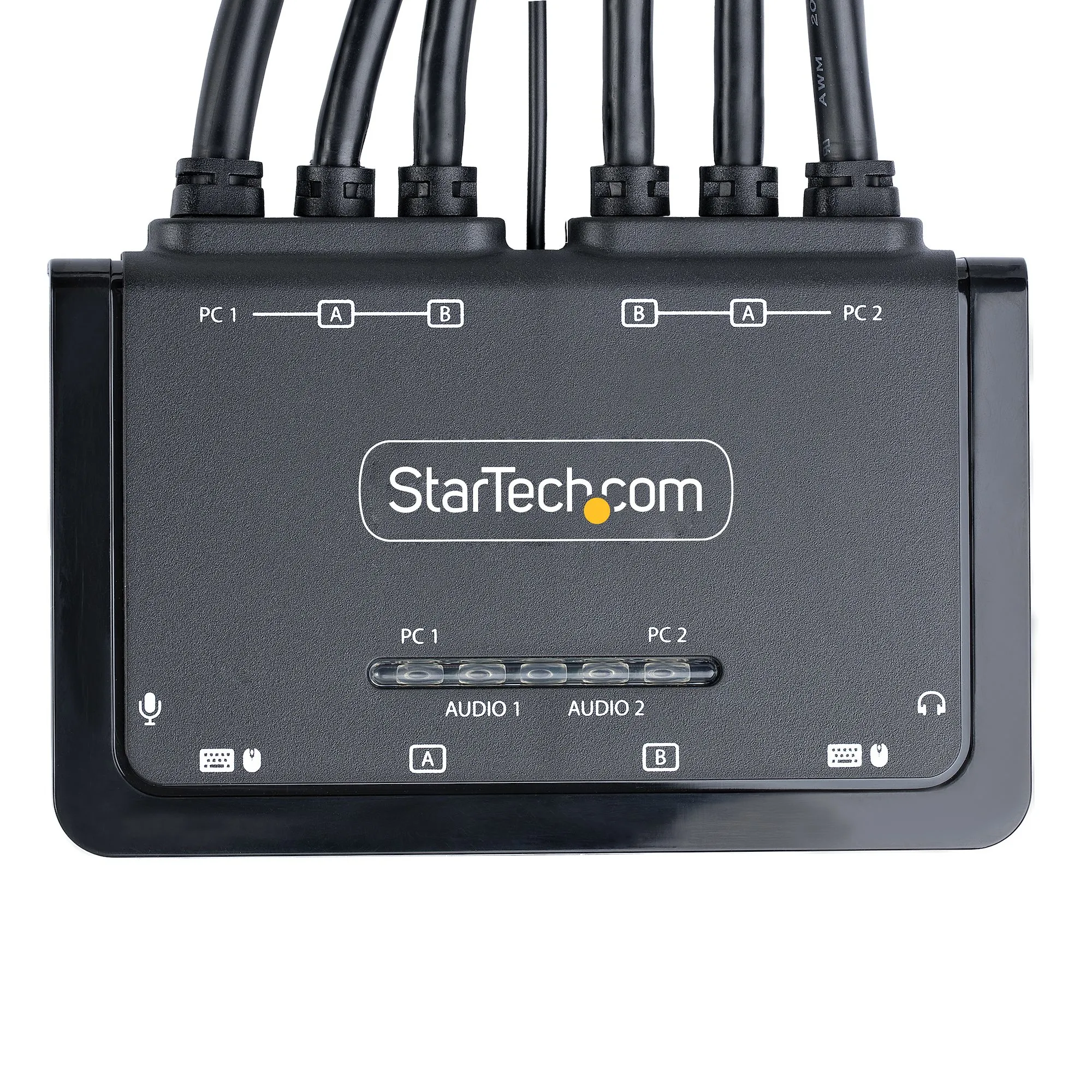 2-Port Dual-Monitor Cable KVM Switch