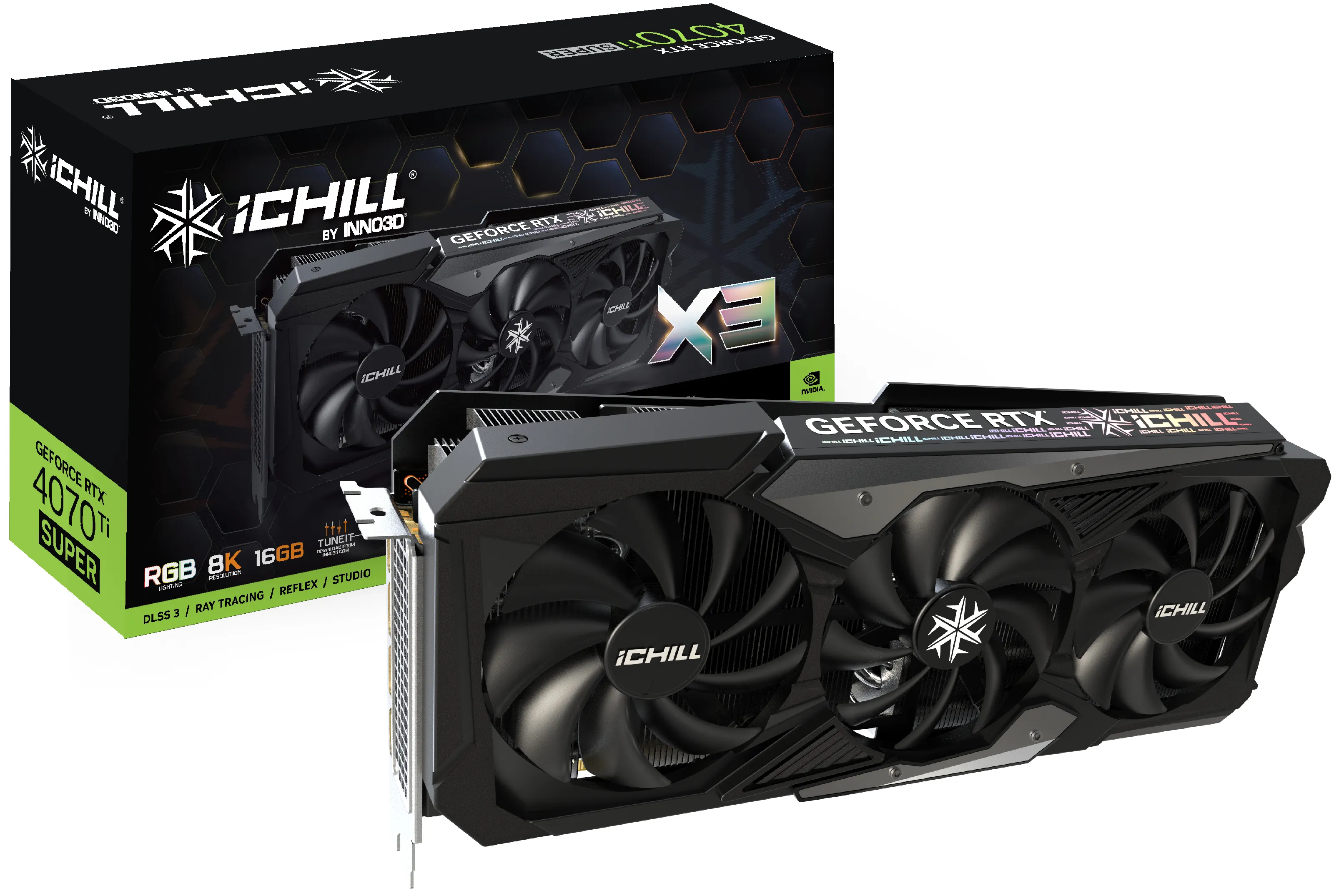 Inno3D GeForce RTX 4070 Ti Super iChill X3 16 GB - grafikkort