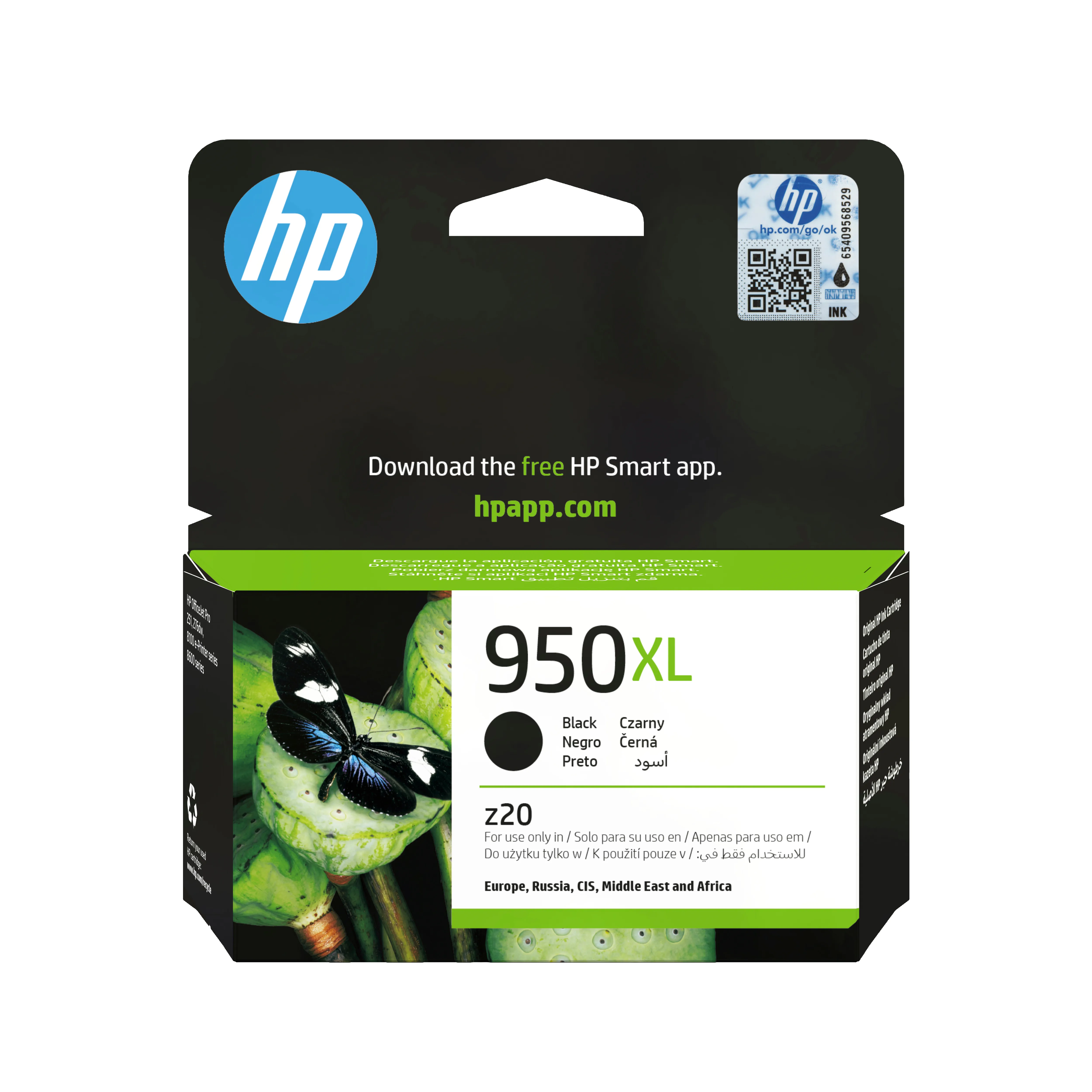 HP 950XL - 53 ml - Tuottoisa - musta - alkuper&auml;inen - Officejet - mustepatruuna malleihin Officejet Pro 251dw, 276dw, 8100, 8600, 8600 N911a, 8610, 8615, 8616,