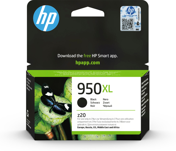 HP 950XL - 53 ml - Tuottoisa - musta - alkuper&auml;inen - Officejet - mustepatruuna malleihin Officejet Pro 251dw, 276dw, 8100, 8600, 8600 N911a, 8610, 8615, 8616,