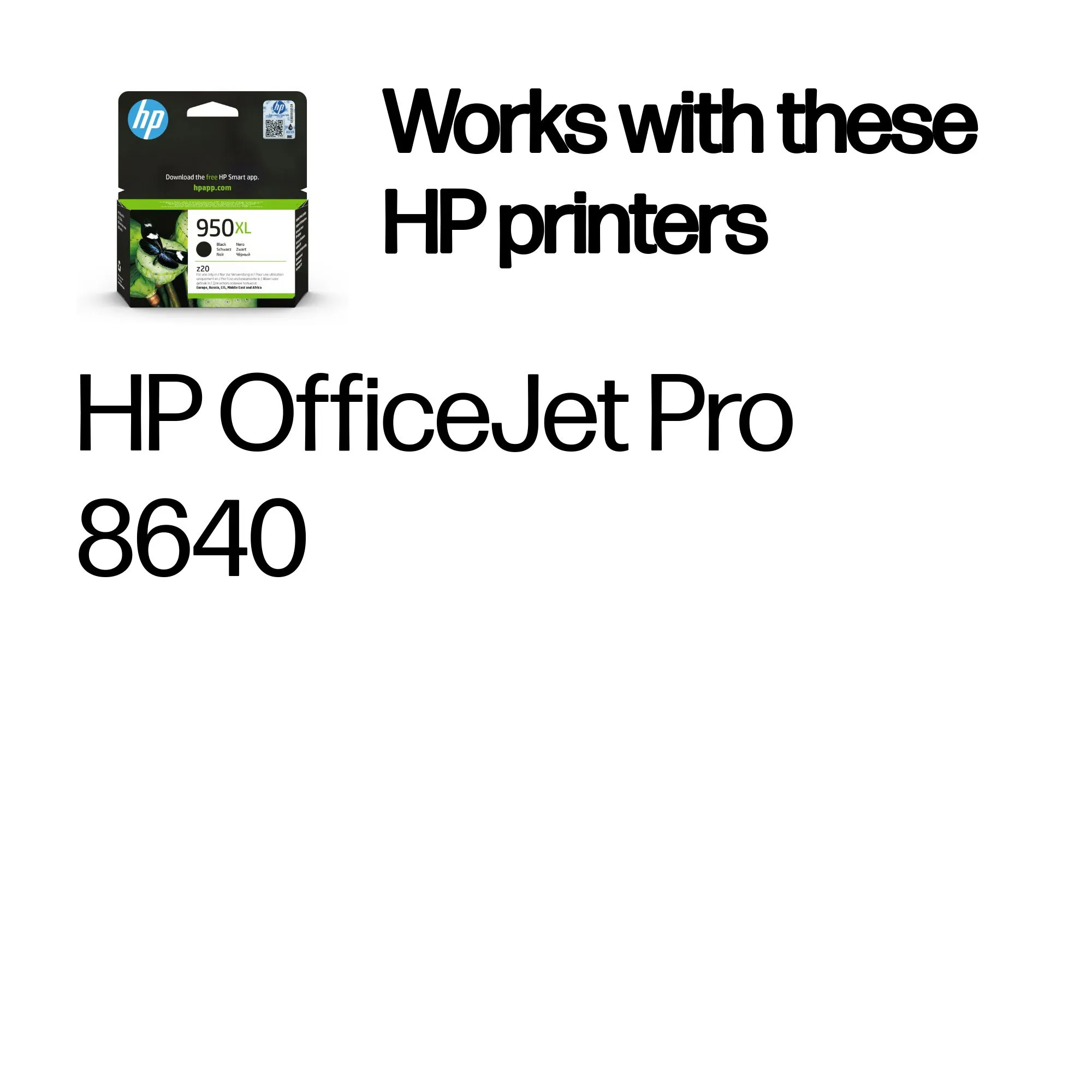 HP 950XL ink black OJ Pro 8600 8600plus 8100