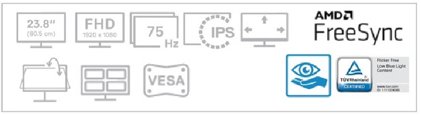 Dell 23.8&quot; S2421HN, Full HD, IPS - monitor