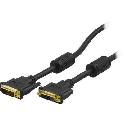 DELTACO DVI monitorkabel Dual Link, DVI-D ha - DVI-D ho 5m
