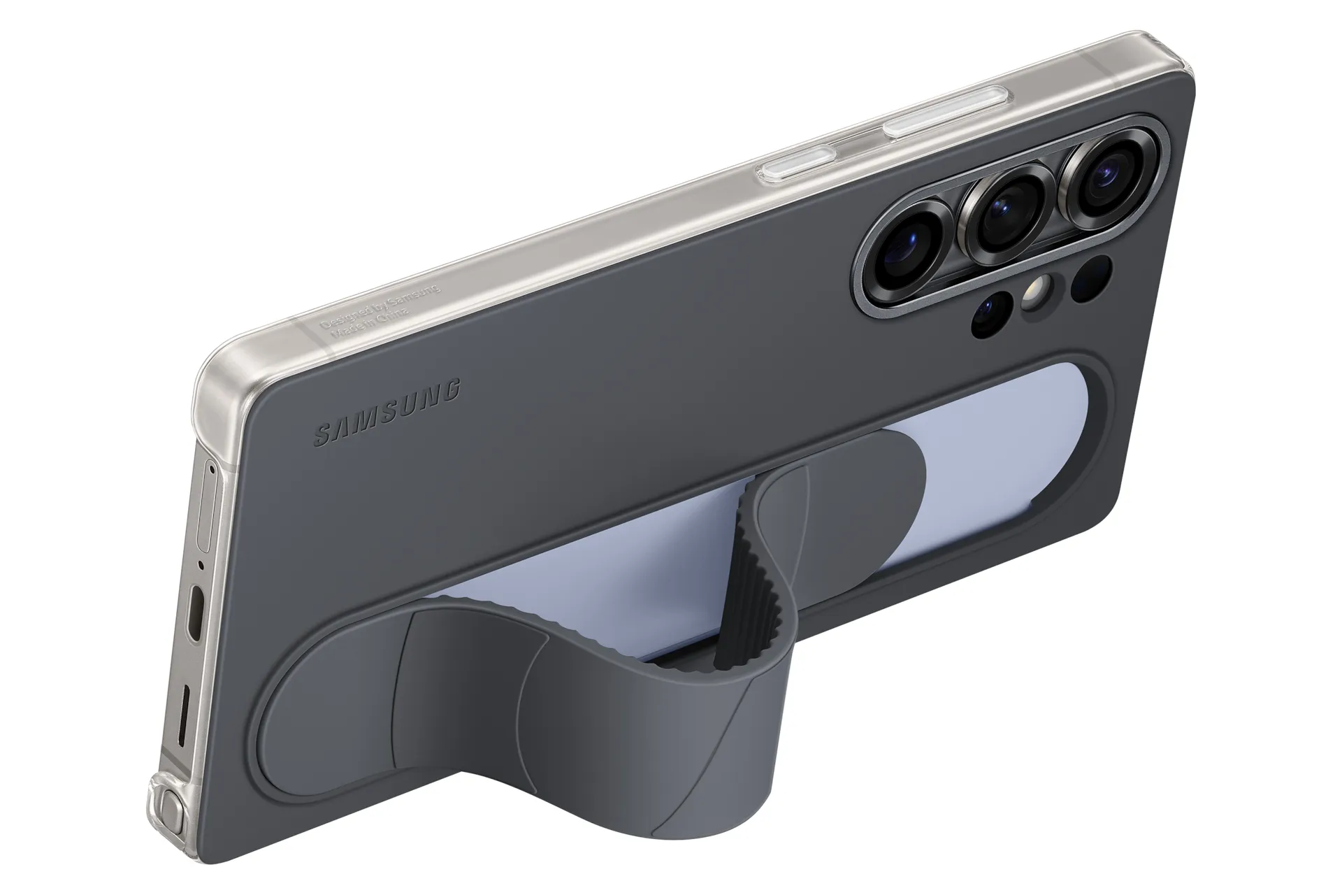 Samsung Galaxy S25 Ultra Standing Grip Case, Black/Blue