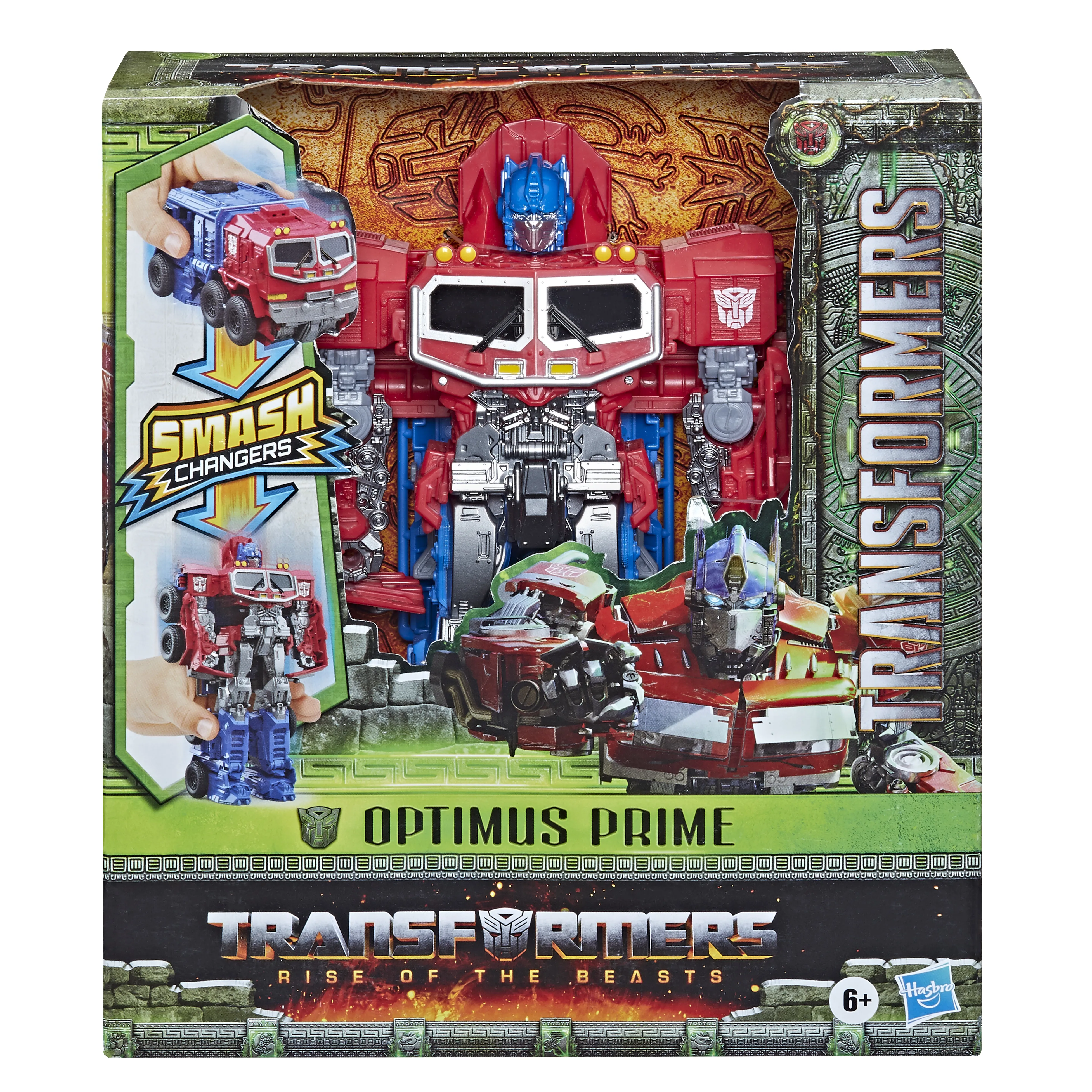 Hasbro Transformers: Rise of the Beasts Smash Changer Optimus Prime Toy Figure (22.5 cm tall)