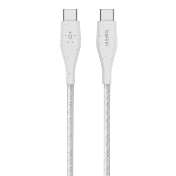 Belkin DuraTek Plus USB-C - USB-C - kabel, 1,2 m, Vit