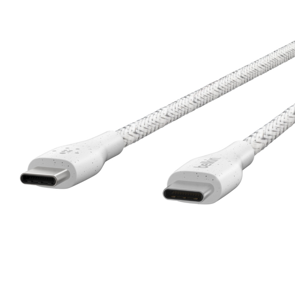 Belkin DuraTek Plus USB-C - USB-C - kabel, 1,2 m, Vit