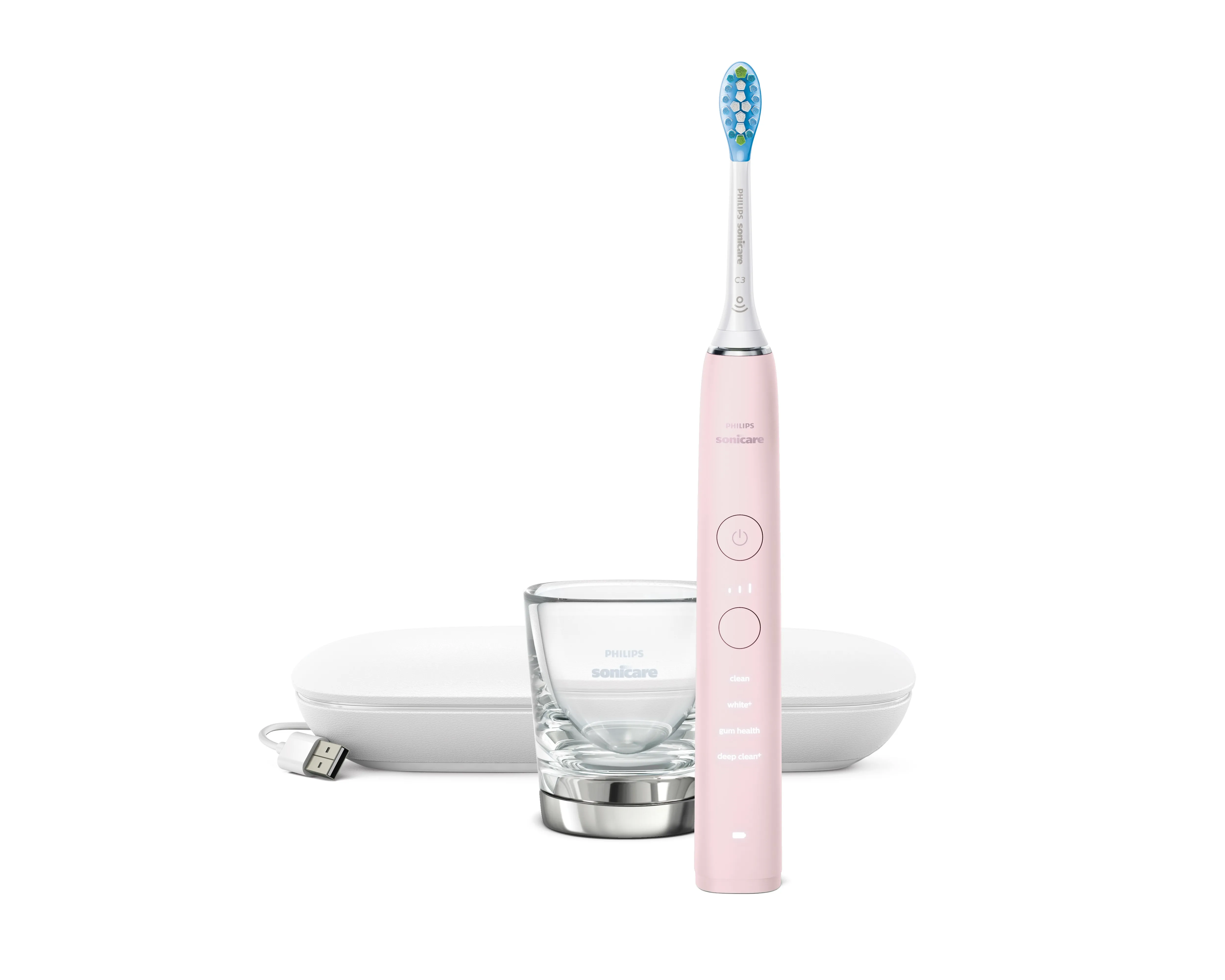 Philips Sonicare DiamondClean 9000 soninen s&auml;hk&ouml;hammasharja - vaaleanpunainen