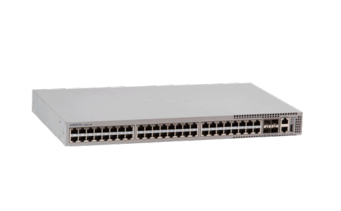 Arista 7010T-48-DC - Kytkin - L3 - Hallinnoitu - 48 x 10/100/1000 + 4 x 10 Gigabit SFP+ (maa-satelliittiyhteys) - r&auml;kkiin asennettava