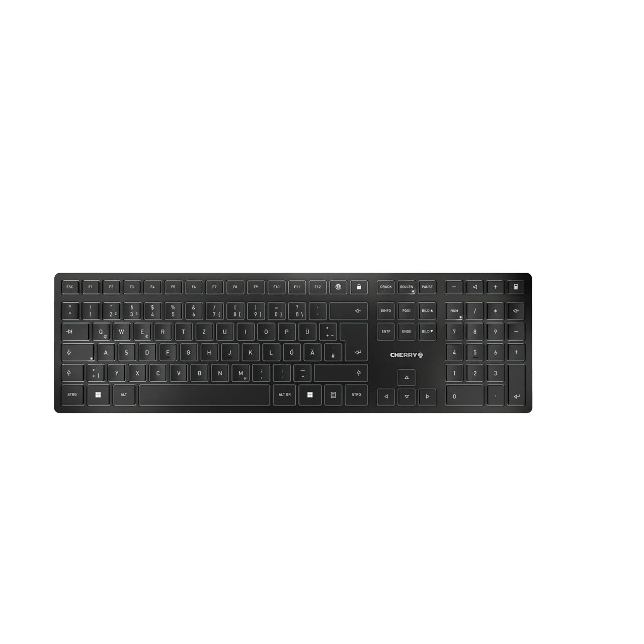 CHERRY KW 9100 Slim WL Keyboard, Black/Grey (German)