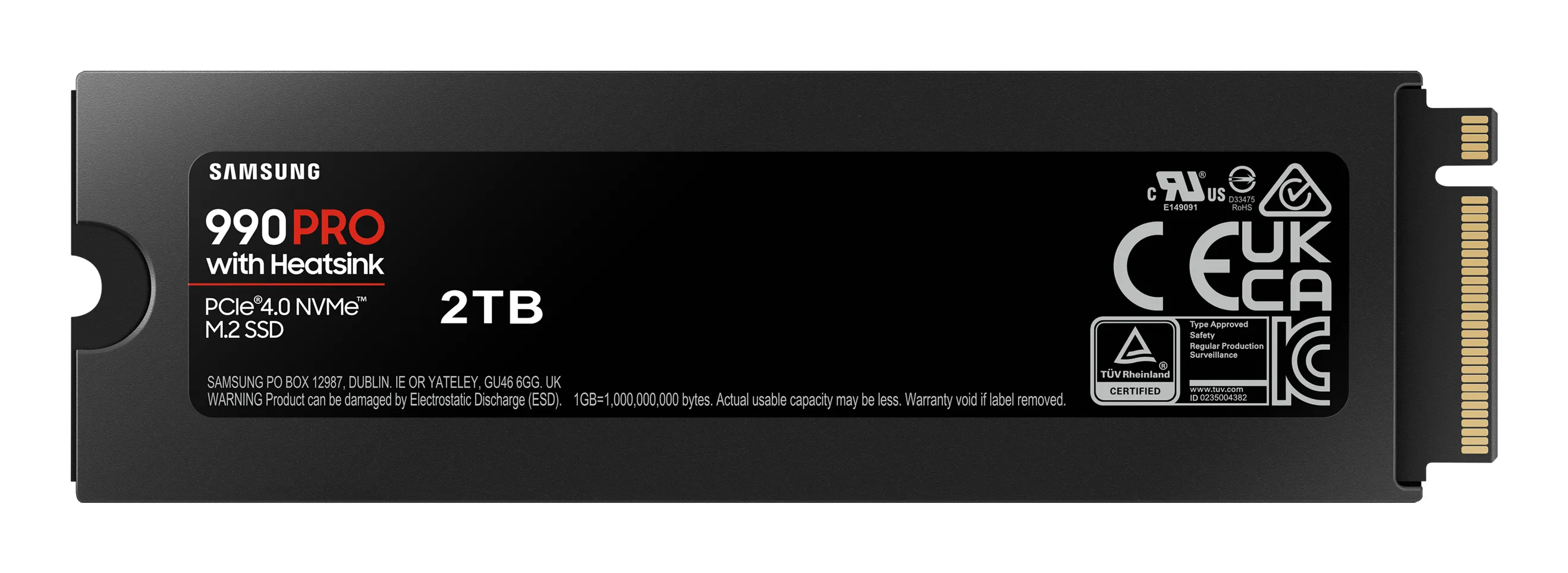 Samsung 990 Pro Heatsink 2TB, PCIe 4.0, M.2 - SSD