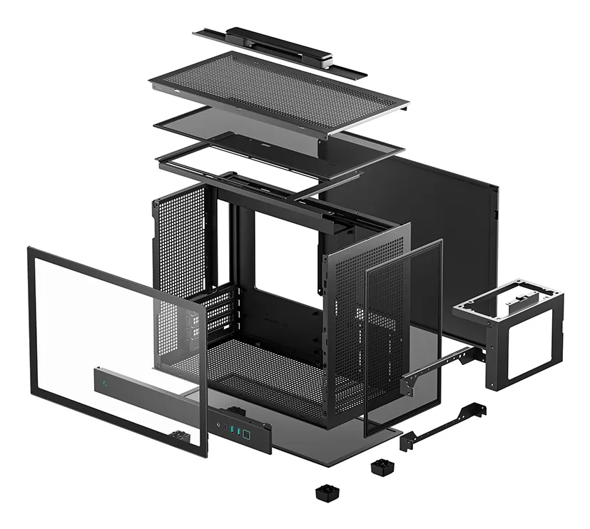 DEEPCOOL CH160 PLUS -SFF-kotelo ikkunalla, musta