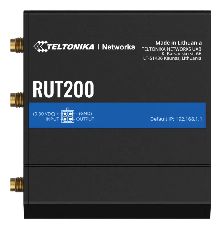 Teltonika RUT200 -reititin, Wi-Fi 4, N150, 4G, eSIM, Aluminum