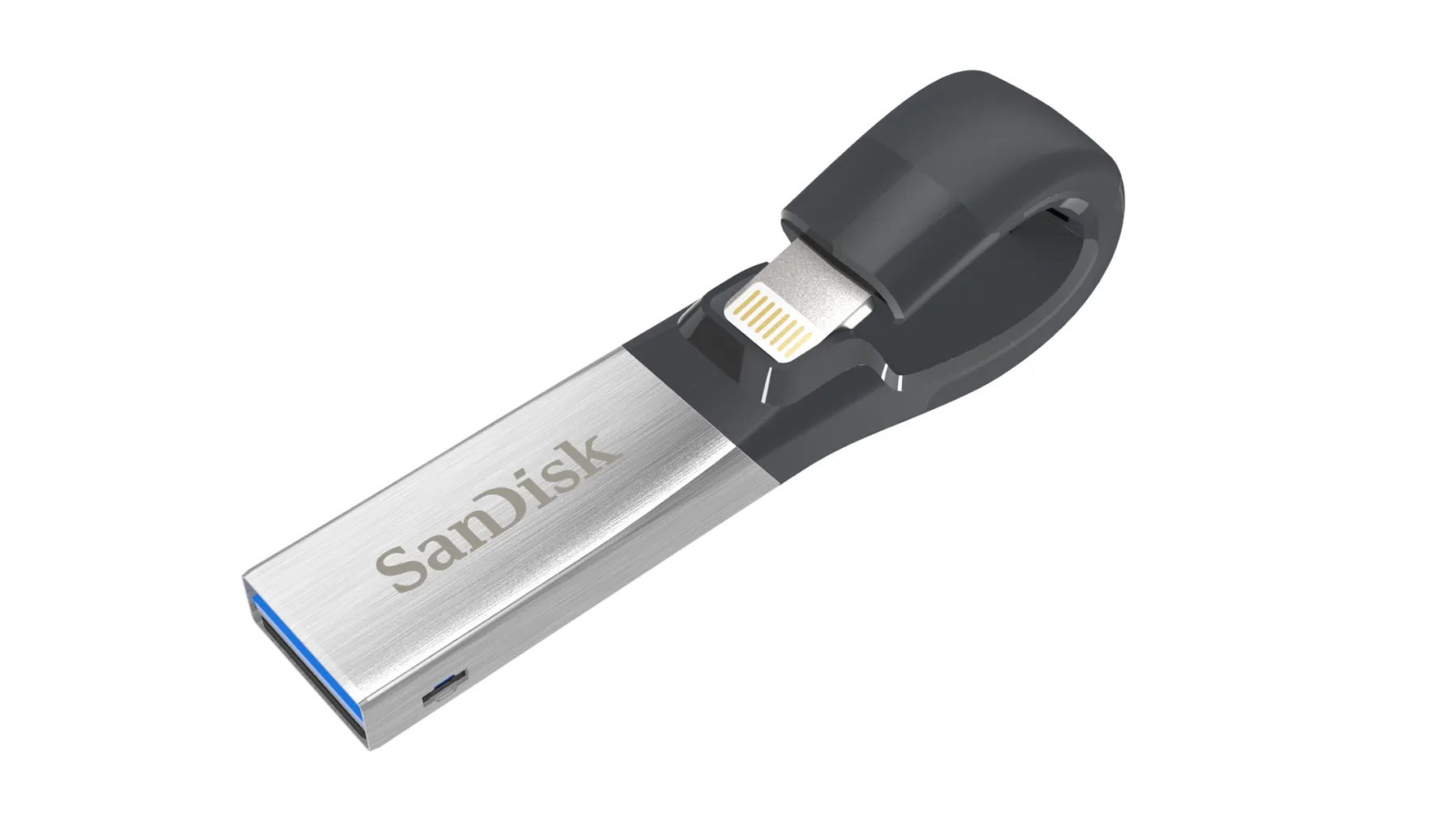 SanDisk 16 Gt iXpand Lightning - USB 3.0 -muistitikku, Musta/Hopea