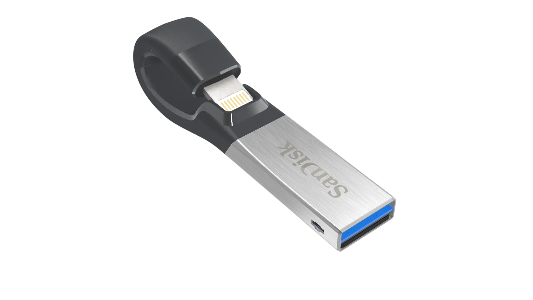 SanDisk 16 Gt iXpand Lightning - USB 3.0 -muistitikku, Musta/Hopea
