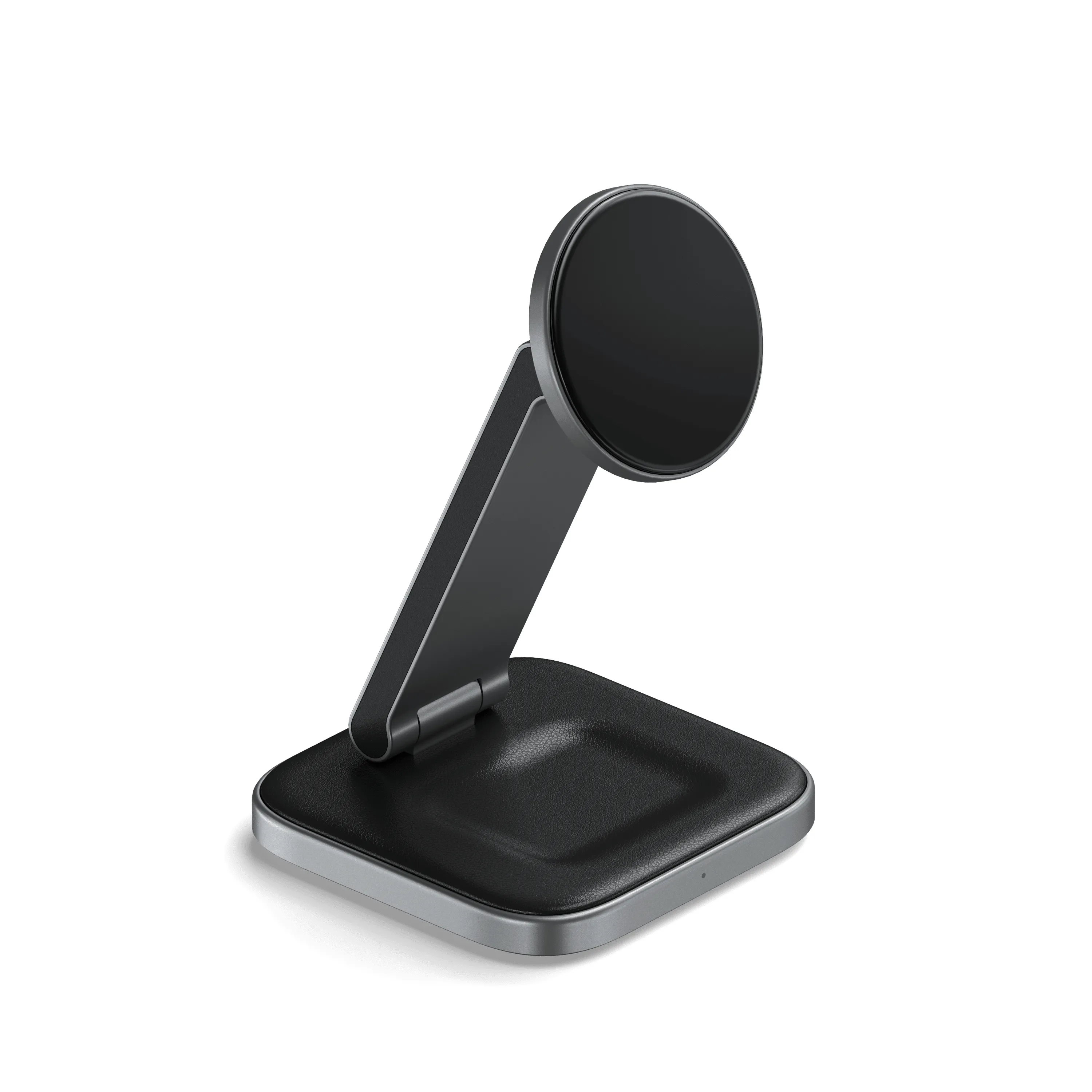 Satechi 2-in-1 kokoontaitettava Qi2 langaton latausteline (Space Gray)