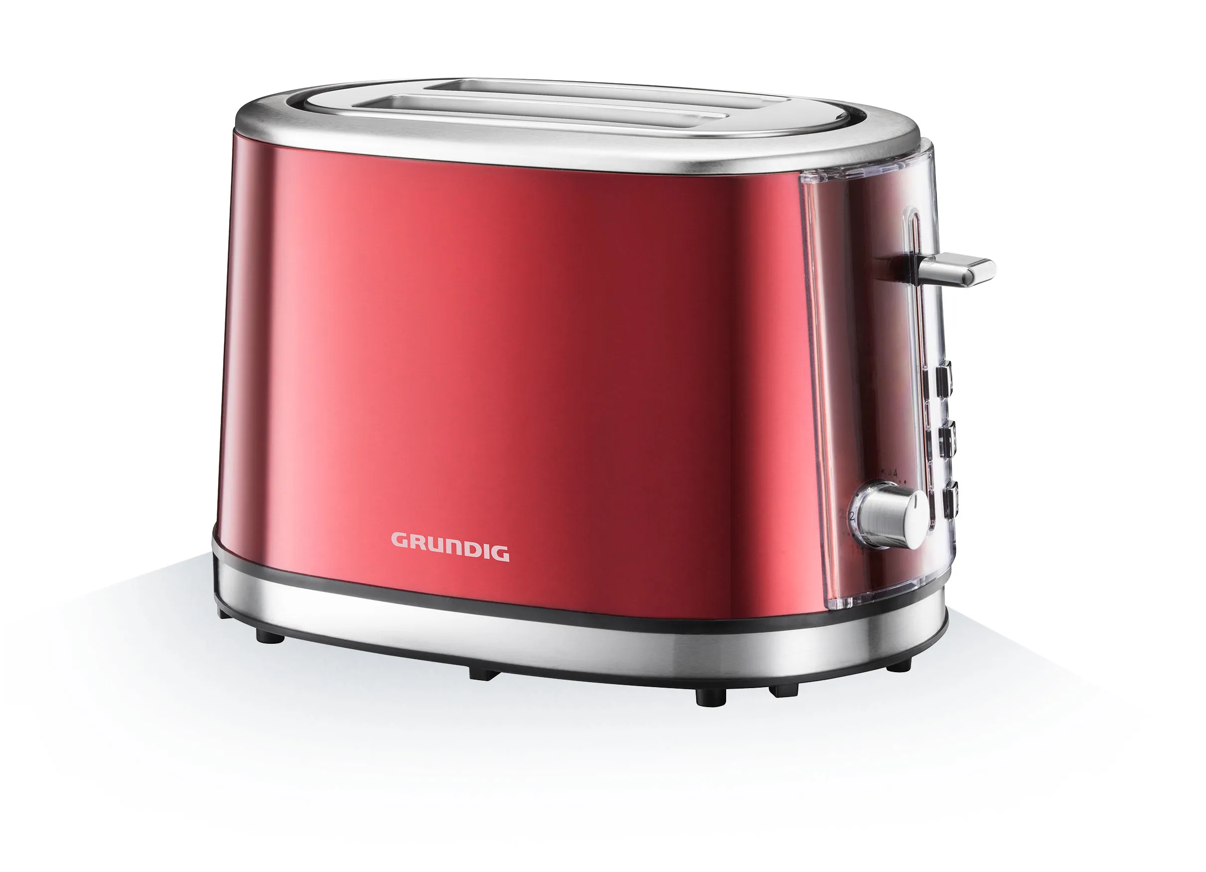 Grundig Grun Brödrost TA 6330 - röd/stål