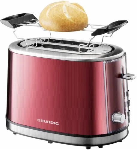 Grundig Grun Brödrost TA 6330 - röd/stål