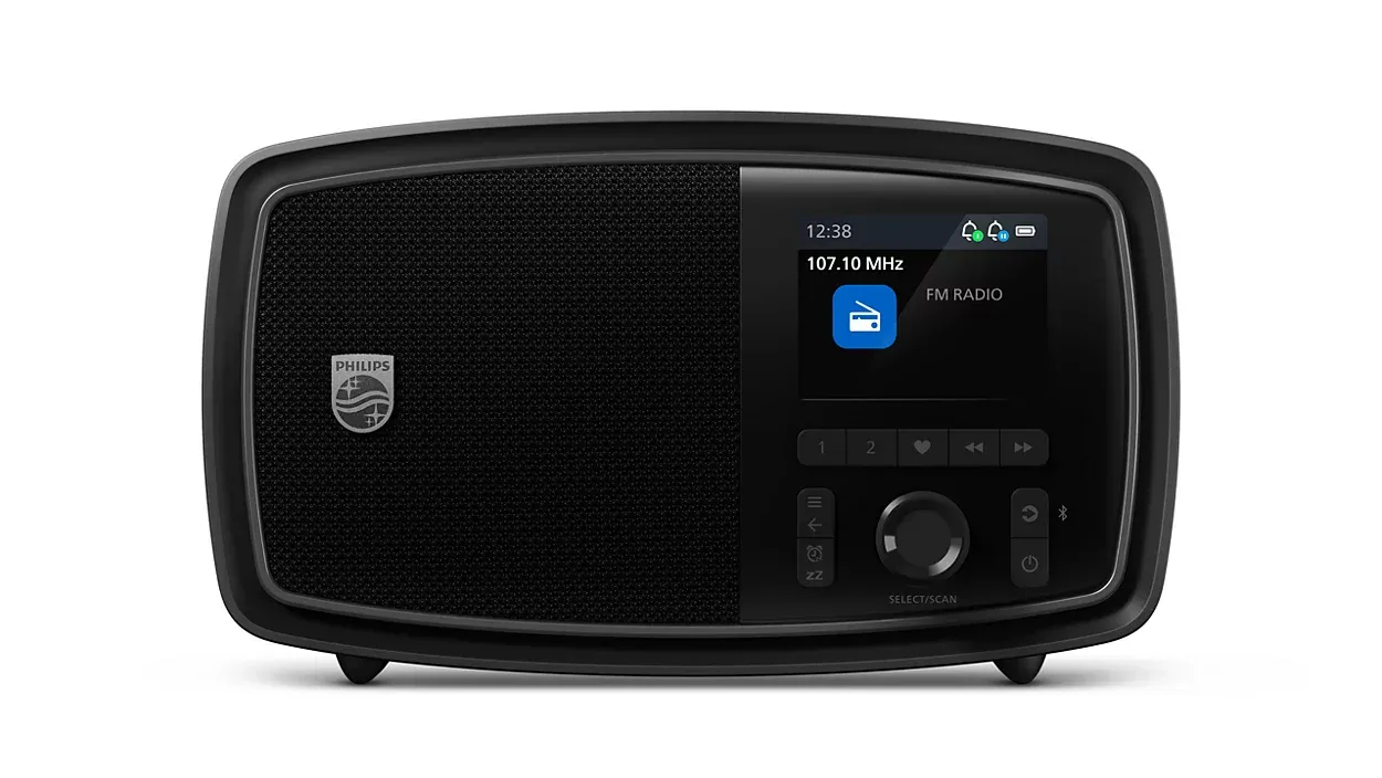 Philips "The Janet" Century TAV2000FB/00 Portable FM Radio Black