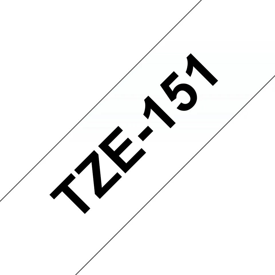 BROTHER TZE151 24 BLACK ON CLEAR